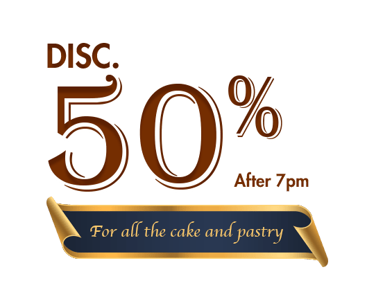 Cake and Pastry 50% Discount